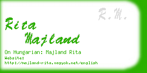 rita majland business card